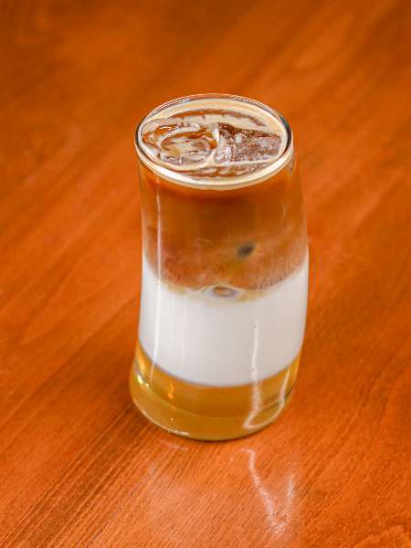 Coconut and Caramel Iced Latte